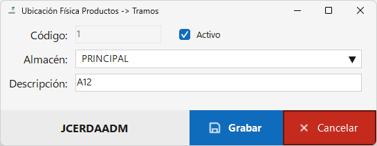 Registro de Tramo